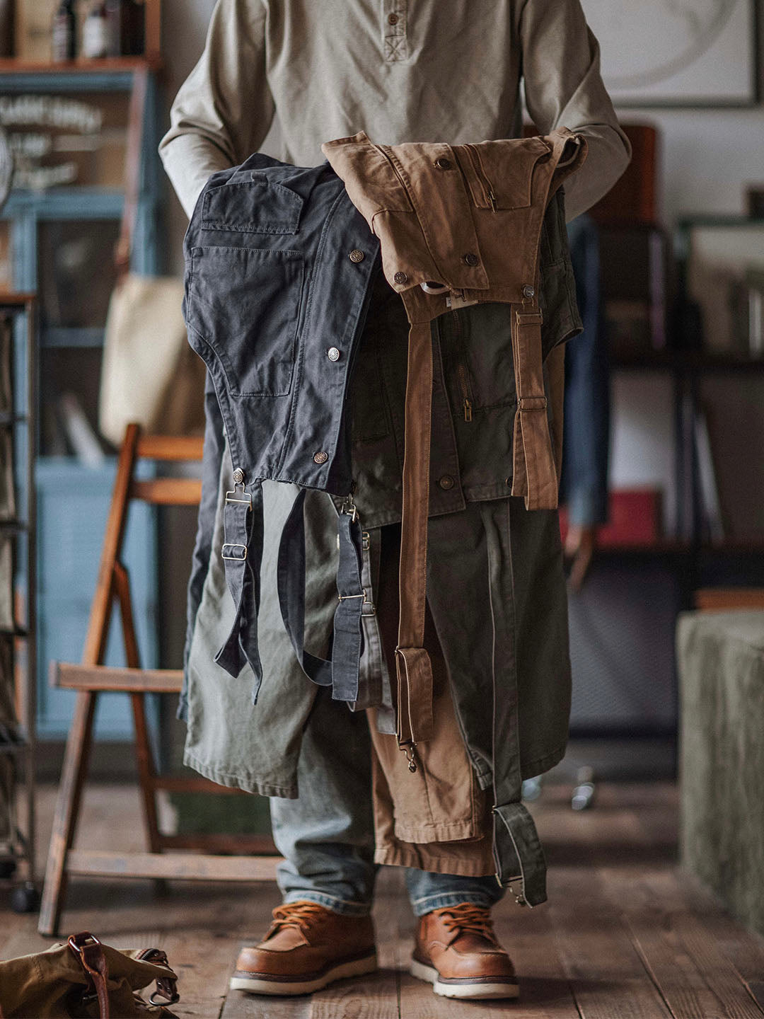 Luna | Relaxed Fit Canvas Overalls