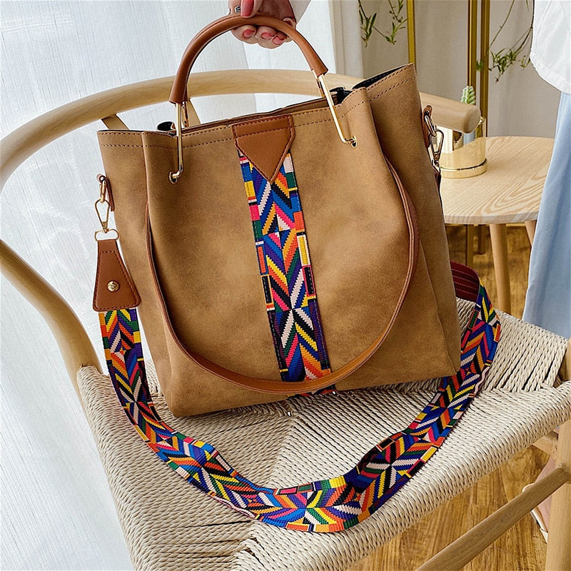 Large Capacity Synthetic Leather Shopping Bag