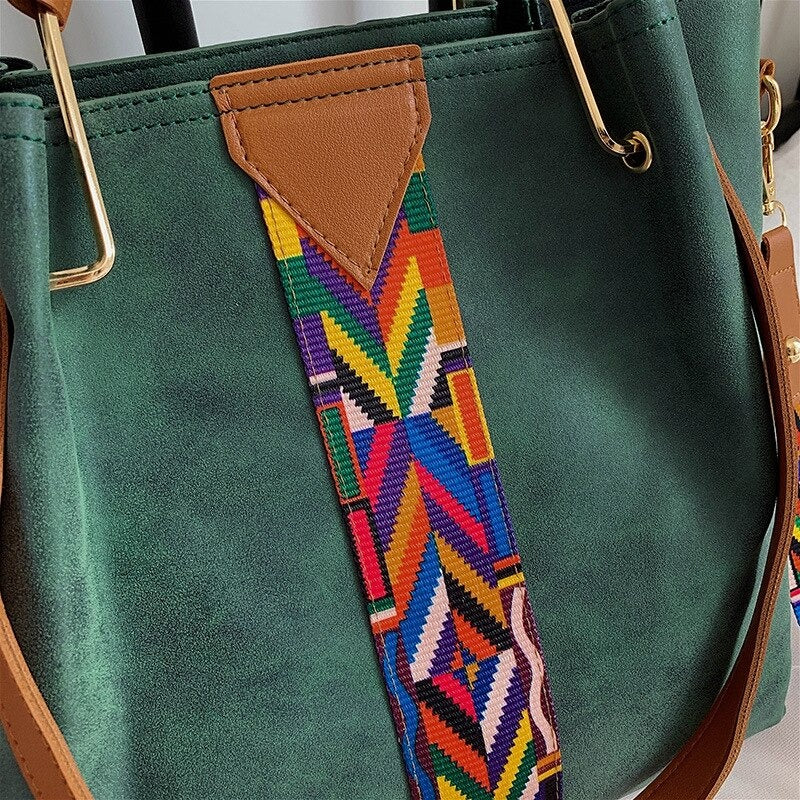 Large Capacity Synthetic Leather Shopping Bag