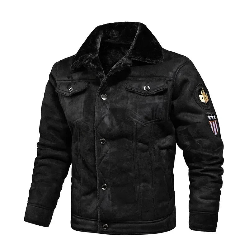 Premium Large Leather Coat with Soft Lining
