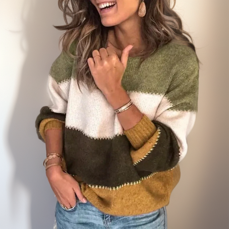 Soft Striped Cozy Crew Sweater