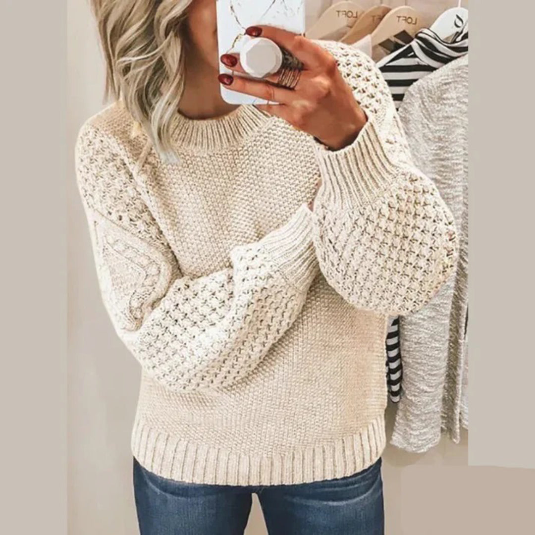 Classic Chic Ladies Crew Sweater - OutfitLondon