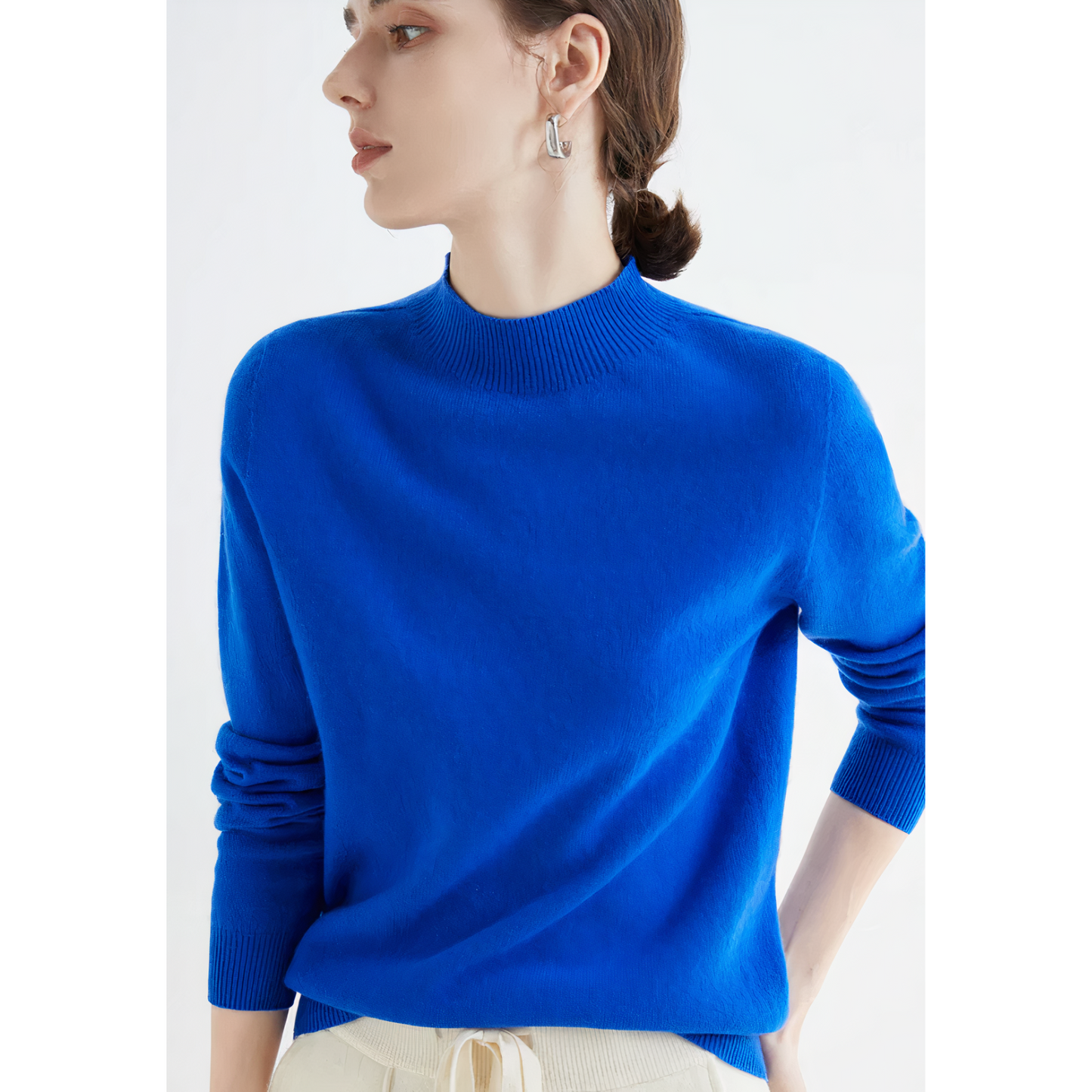 Soft Women's Cashmere Crew Neck Sweater Evelina