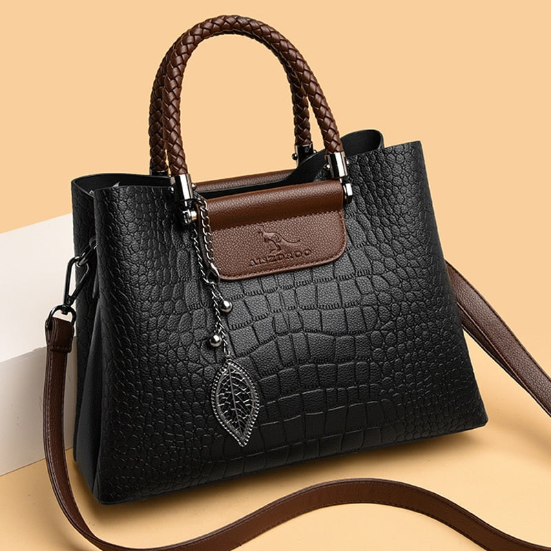 Premium Genuine Leather Tote Bag - Amara