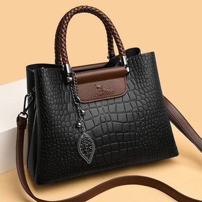 Premium Genuine Leather Tote Bag - Amara