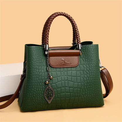 Premium Genuine Leather Tote Bag - Amara