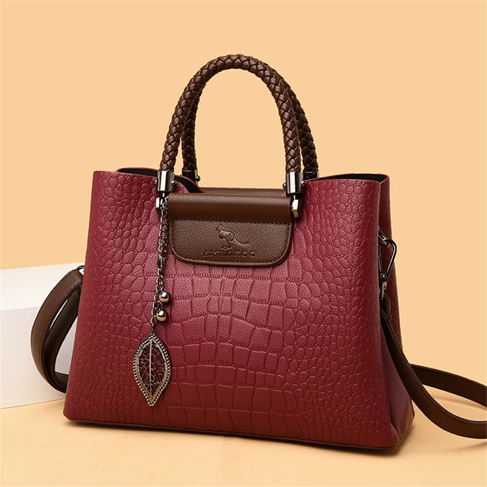 Premium Genuine Leather Tote Bag - Amara