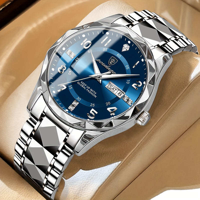 Tough Mens Metal Chronograph Sports Watch