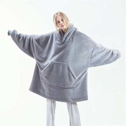 Soft Plush Oversized Fleece Hooded Jacket