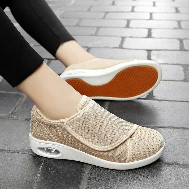 Comfortable Wide Fit Walking Shoes - Slip Resistant