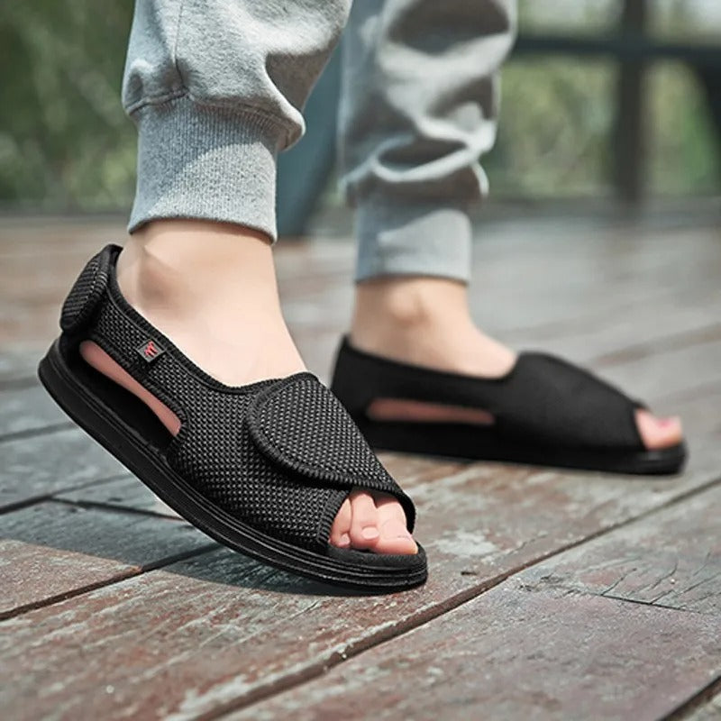 Comfortable Wide Fit Diabetic Sandals with Grip Soles