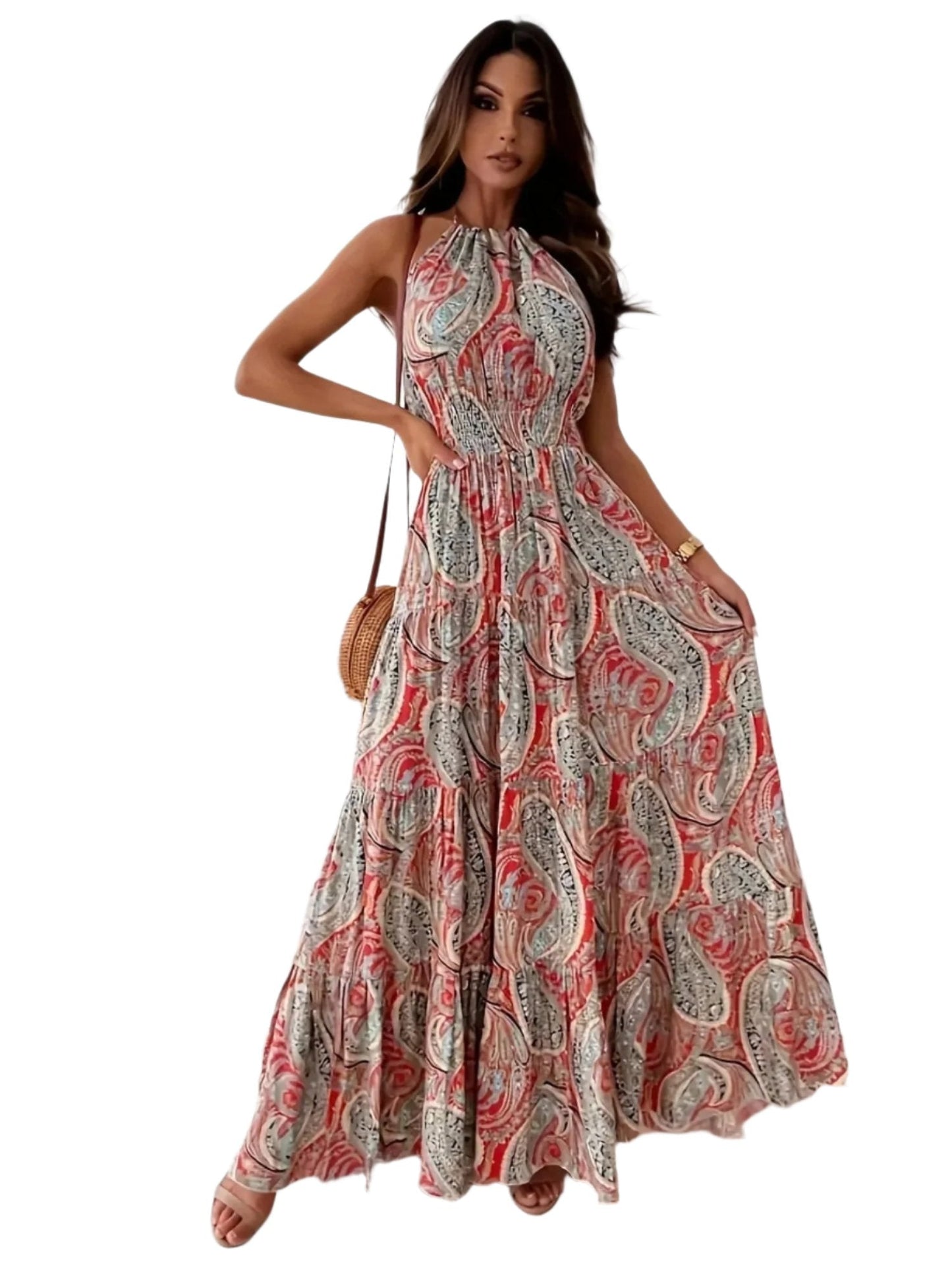 Comfortable Casual Maxi Dress Lightweight Fabric - OutfitLondon