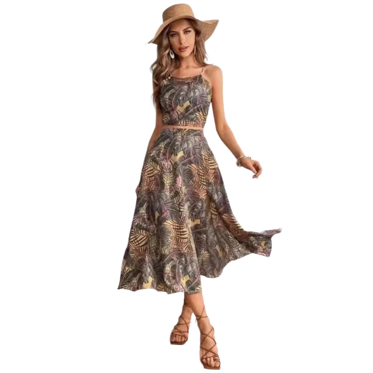 Tahlia Summer Midi Dress - Lightweight and Stylish - OutfitLondon