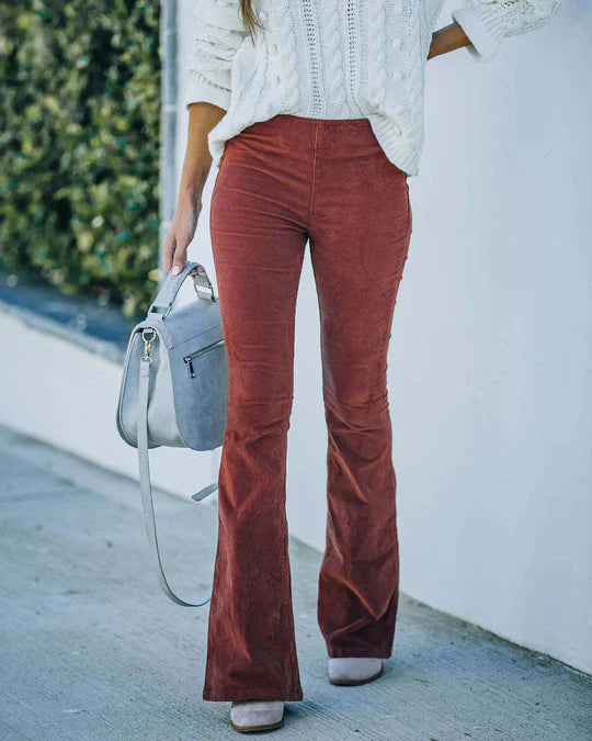 Women's Slim Fit Wide Leg Trousers