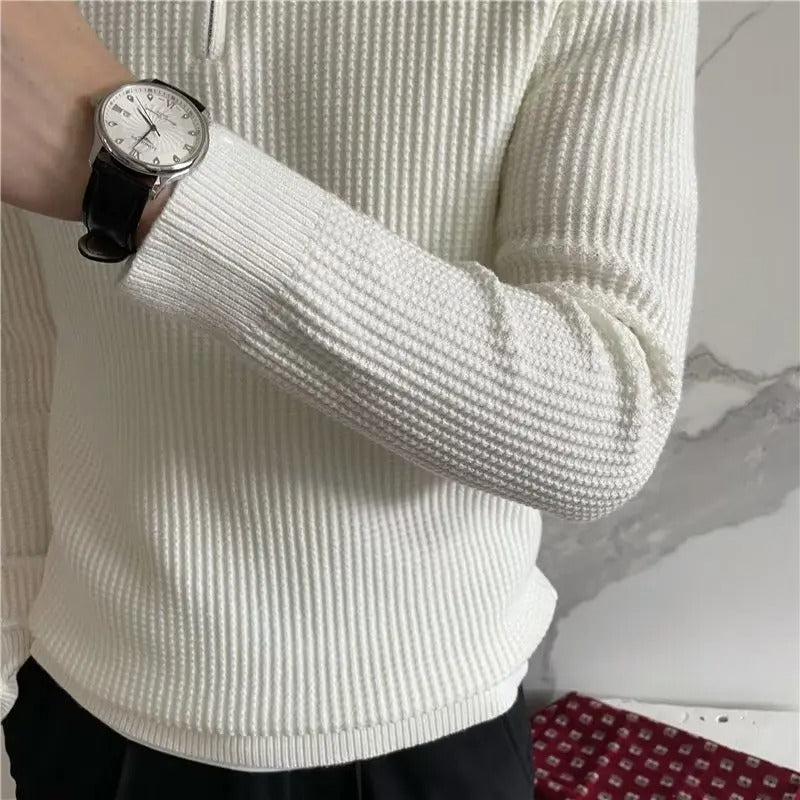 Classic Fit Men's Zip Neck Sweater