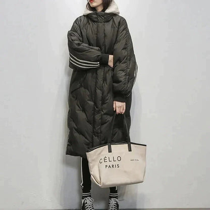 Warm Quilted Parka Coat for Ladies