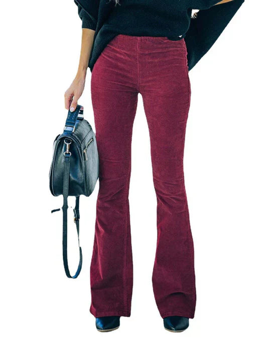 Women's Slim Fit Wide Leg Trousers