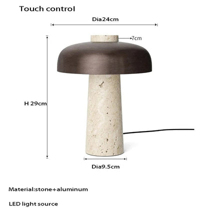 Earth Tone Rock Desk Lamp
