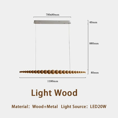 Natural Wood Drop Pendant Lighting