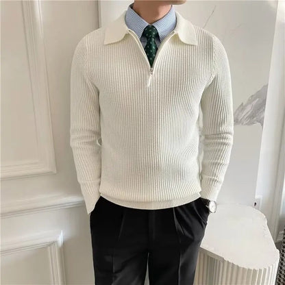 Classic Fit Men's Zip Neck Sweater
