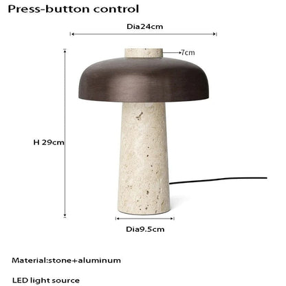 Earth Tone Rock Desk Lamp