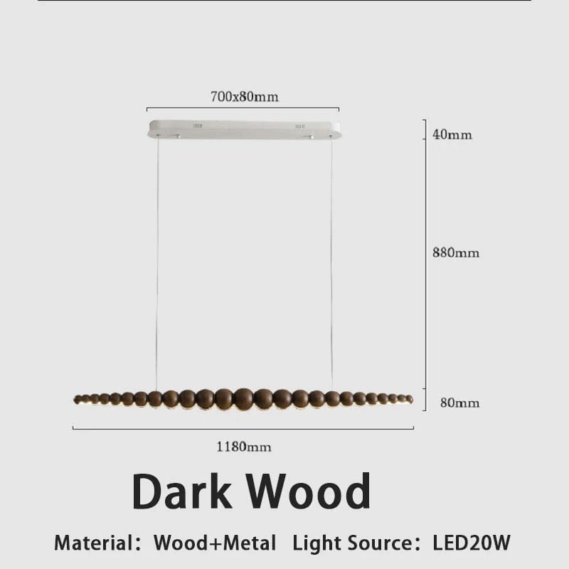 Natural Wood Drop Pendant Lighting