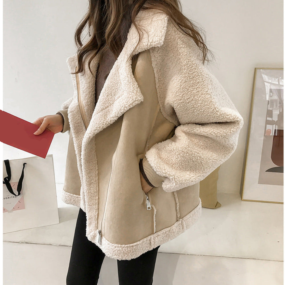 Plush Fake Fur Warm Parka Coat - OutfitLondon