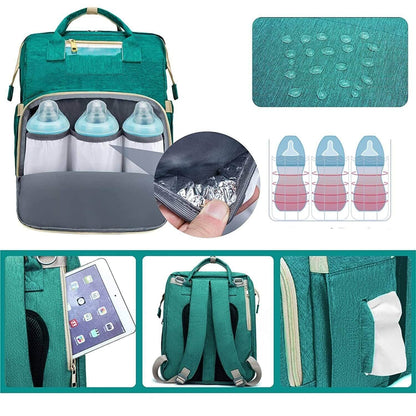 Practical Baby Changing Backpack with Portable Bed