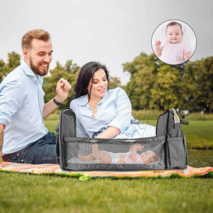 Practical Baby Changing Backpack with Portable Bed