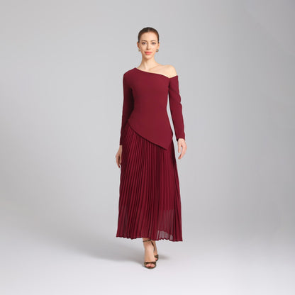 Elegant One Shoulder Wedding Guest Dress - OutfitLondon