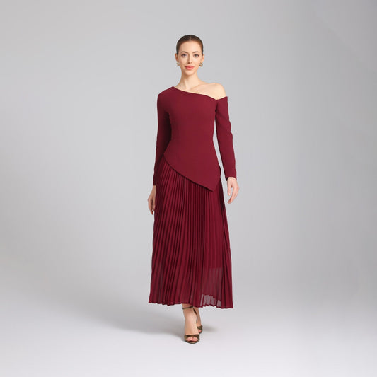 Elegant One Shoulder Wedding Guest Dress - OutfitLondon
