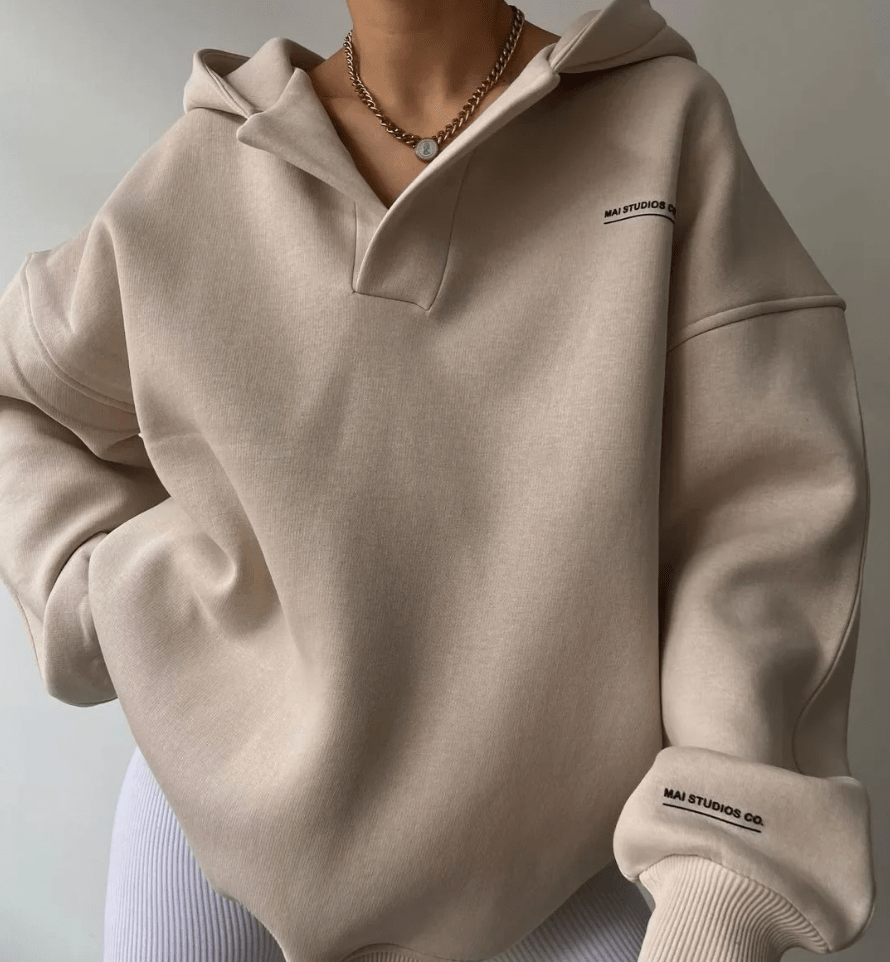 Comfy Women's Large Hooded Sweatshirt - OutfitLondon