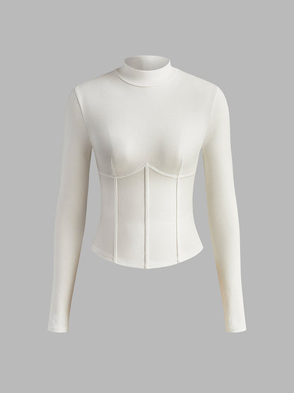 Mariana | Slim Fit Mock Neck Holiday T-Shirt