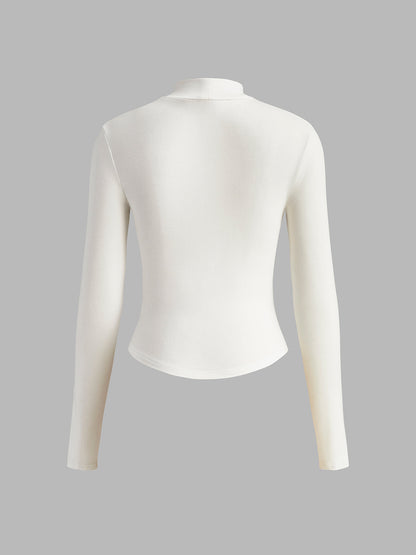 Mariana | Slim Fit Mock Neck Holiday T-Shirt