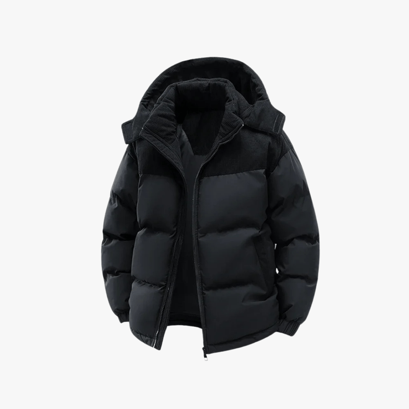 Warm Men's Down Puffer Coat - OutfitLondon