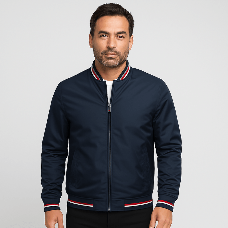 Men's Vintage Leather Bomber Jacket - OutfitLondon