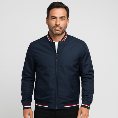 Men's Vintage Leather Bomber Jacket - OutfitLondon