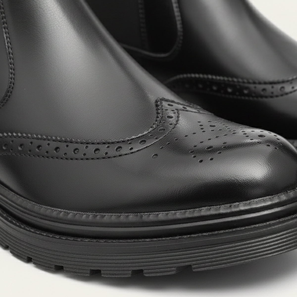 Classic Mens Black Leather Ankle Boots