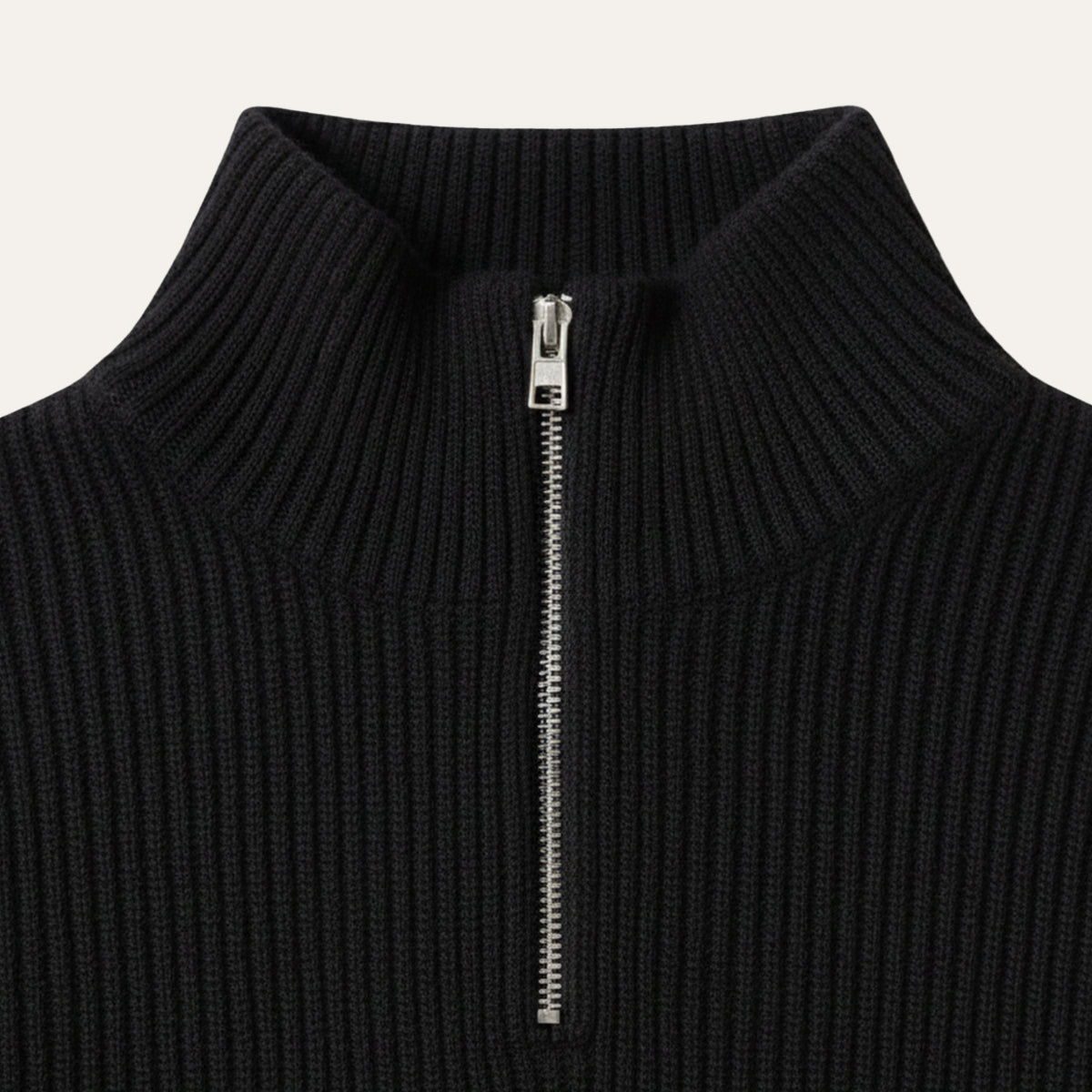 Classic Men's Quarter Zip Knitted Sweater