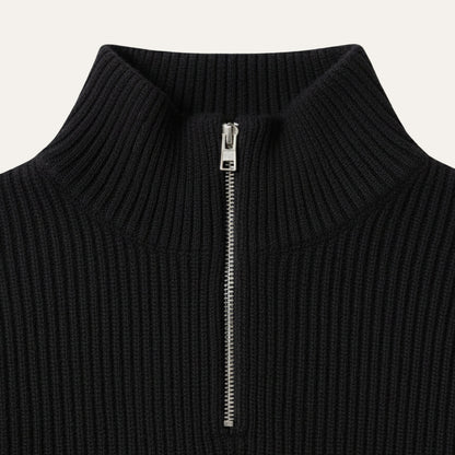 Classic Men's Quarter Zip Knitted Sweater