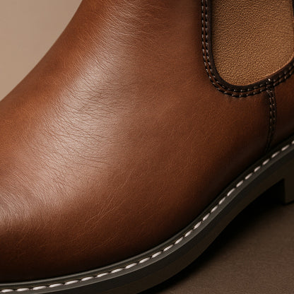 Timeless Men's Genuine Leather Chelsea Boots