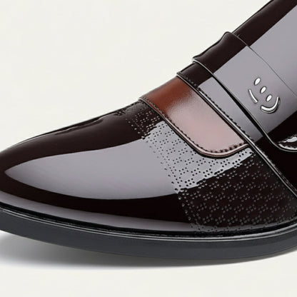 Premium Men's Leather Slip On Dress Loafers