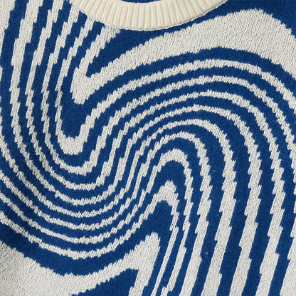 Colorful Swirl Design Mens Knit Sweater