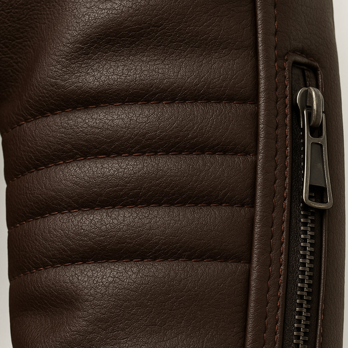Classic Mens Genuine Leather Biker Jacket
