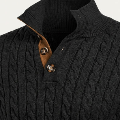 Classic Men's Cable Crew Neck Sweater