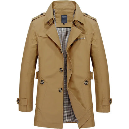 Classic Formal Long Coat for Men