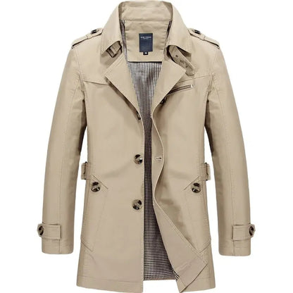 Classic Formal Long Coat for Men