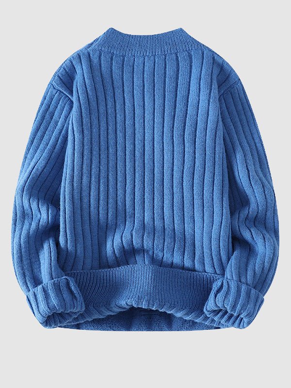 Classic Crew Neck Cable Knit Men's Sweater