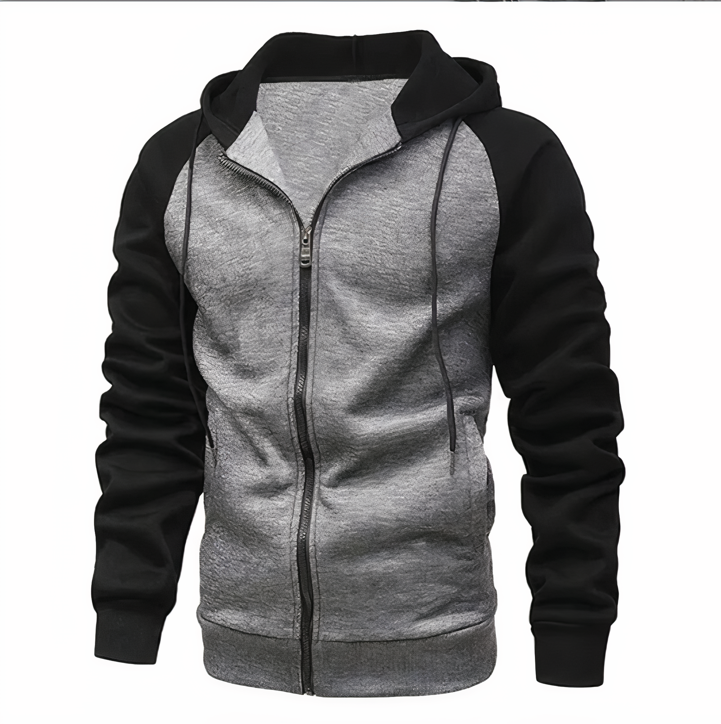 Sporty Fleece Hoodie Jacket for Men