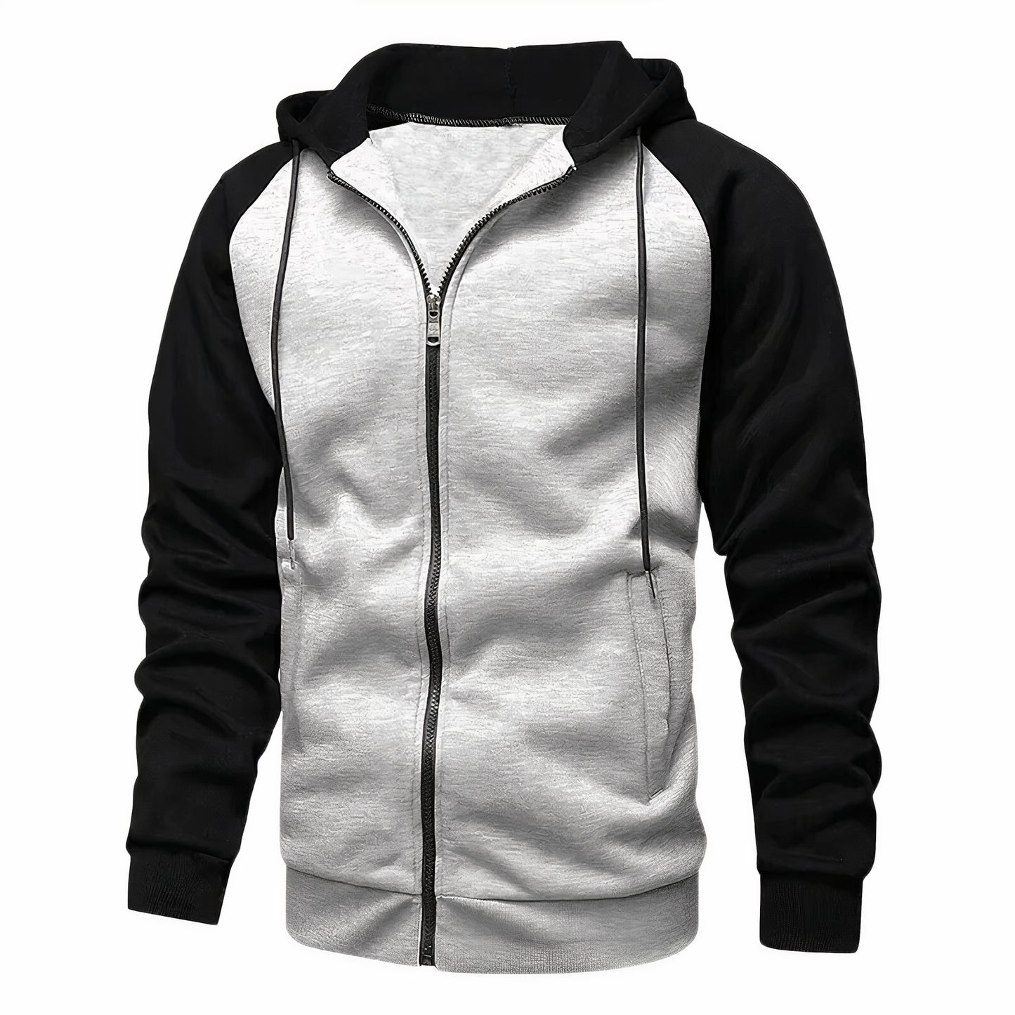 Sporty Fleece Hoodie Jacket for Men